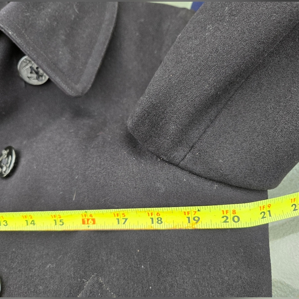 Vintage 40s WW2 US Naval Clothing Factory 10 Button Navy Wool PeaCoat Military - Picture 8 of 16
